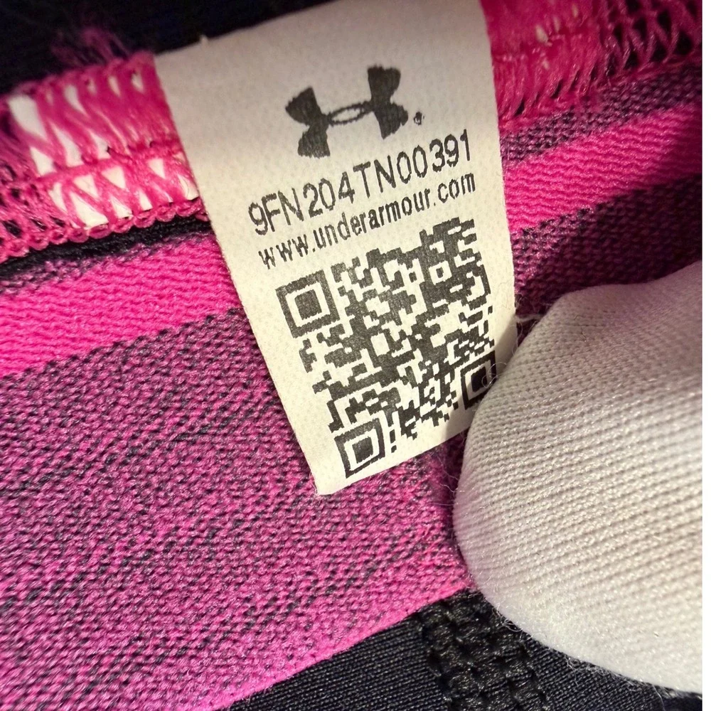 Under Armour Compression Shorts Black‎ Pink Stripe Athletic S Activwear 102-48